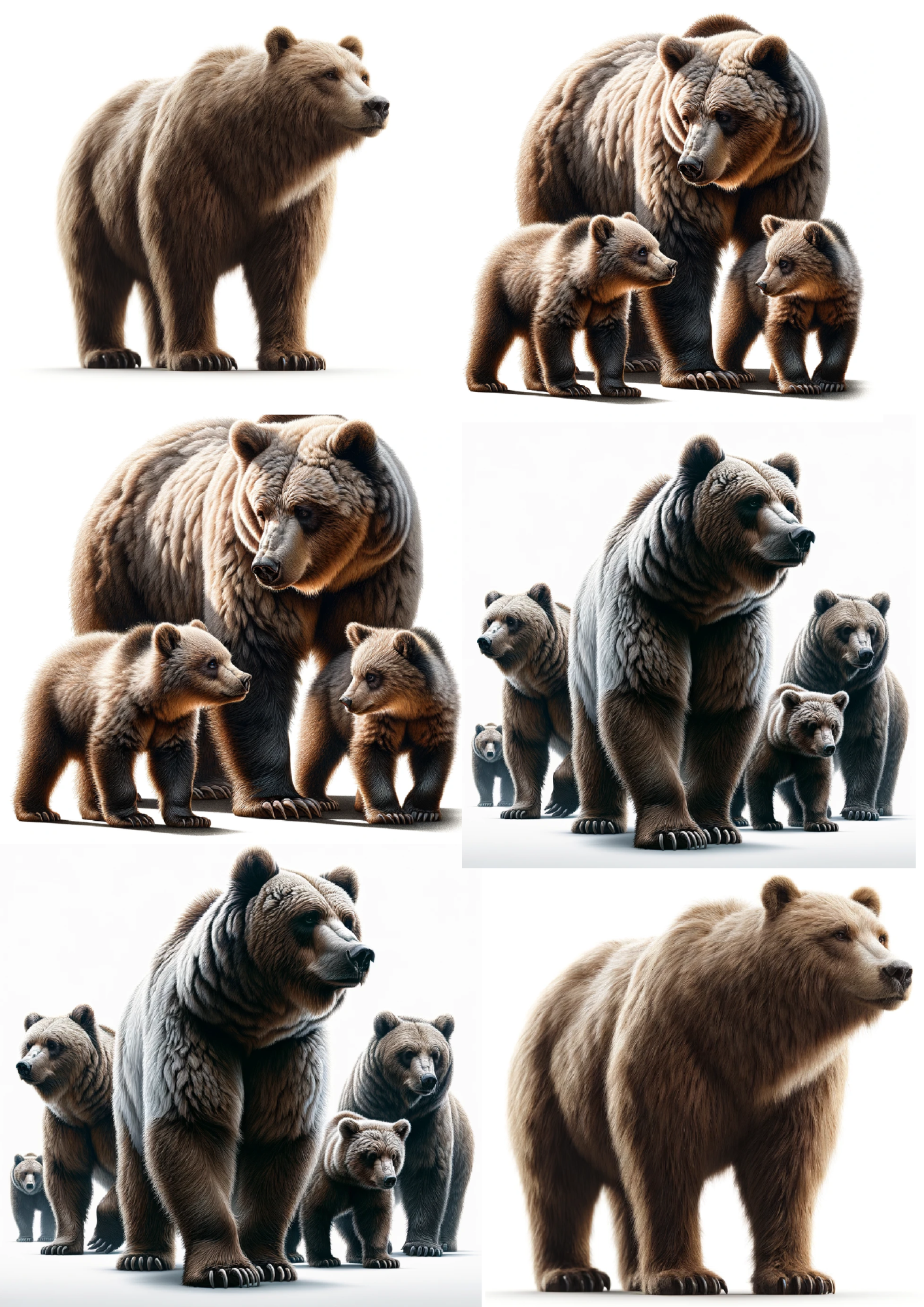 Sticker Sheet / Greeting Card – Bears Collage Cat No. 4002