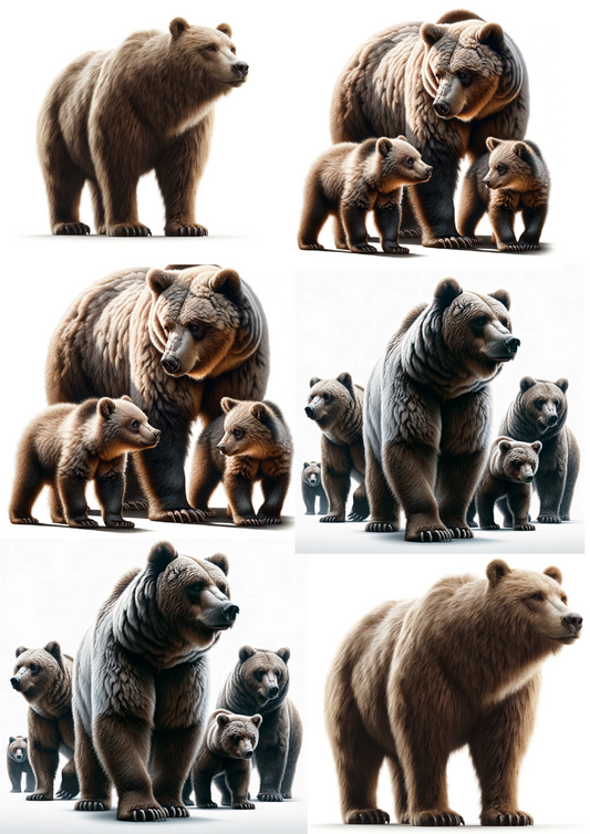 Klistremerkeark – Bjørnekollasje Katt nr. 4002