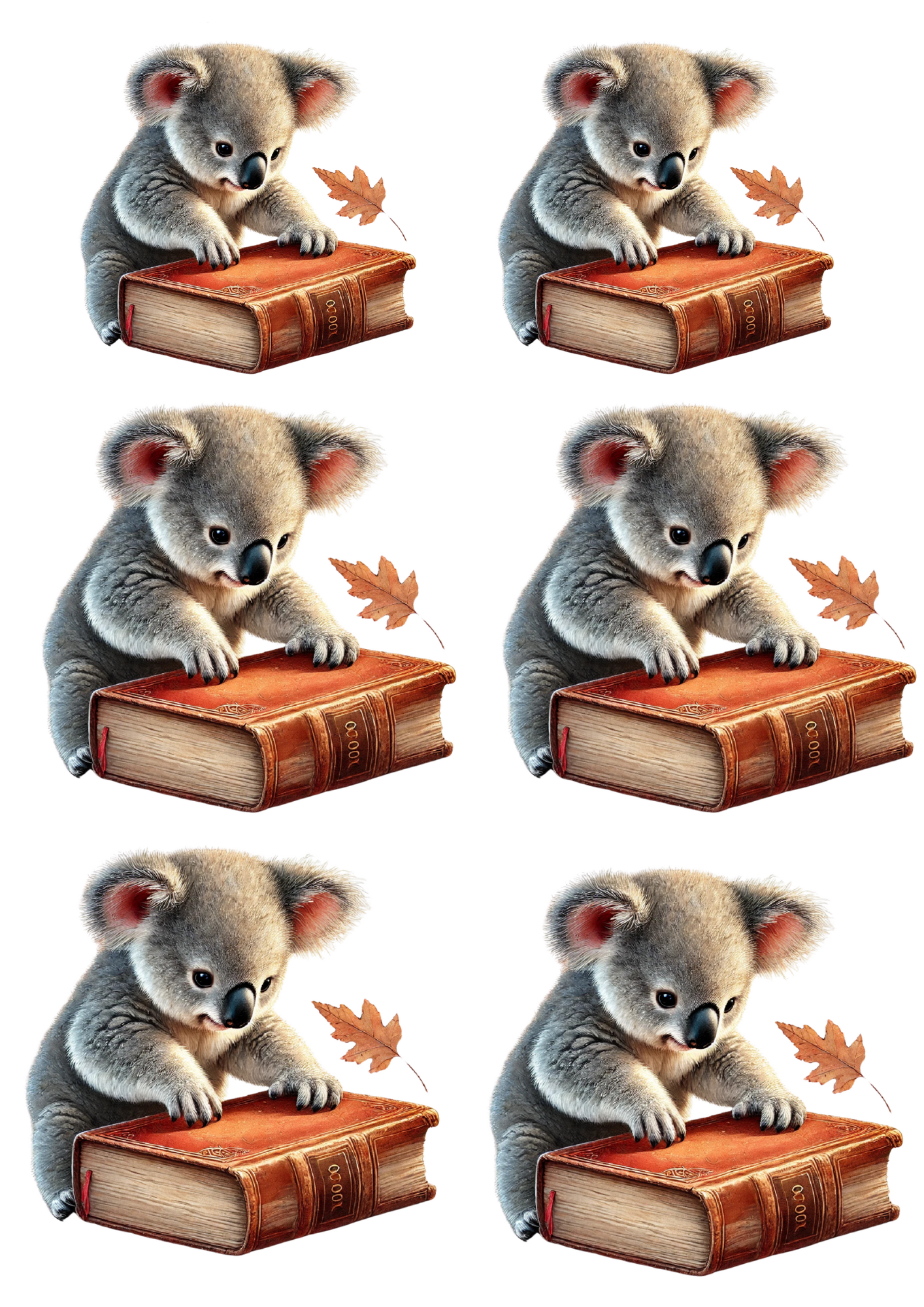 Sticker Sheet / Greeting Card – Koala Bear Collage Cat No. 4047