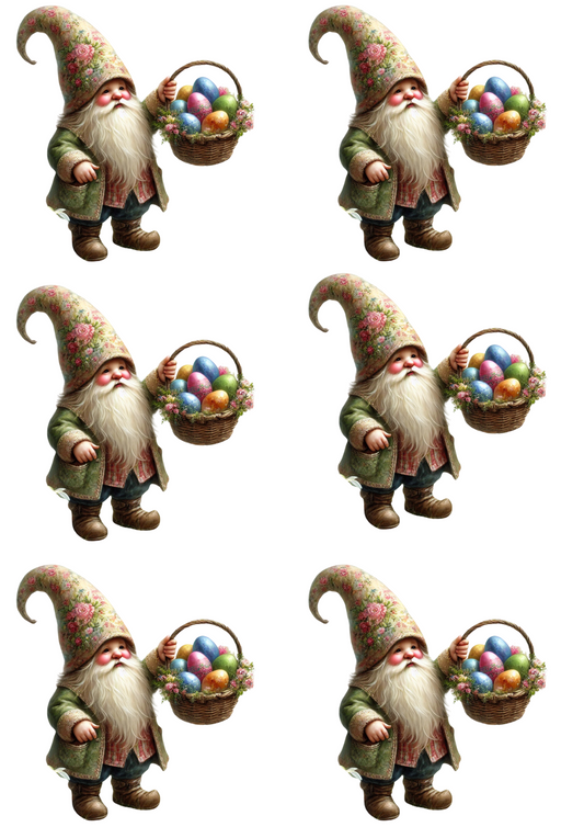 Sticker Sheet – Leprechaun With Easter Basket 4 Collage Cat No. 4062