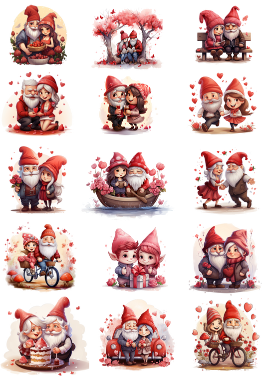 Sticker Sheet – Couple of Leprechauns in Love 2 Collage Cat No. 4111