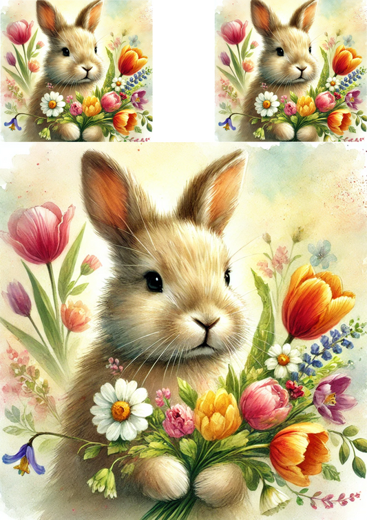 Sticker Sheet – Easter Bunny 4 Collage Cat No. 4127