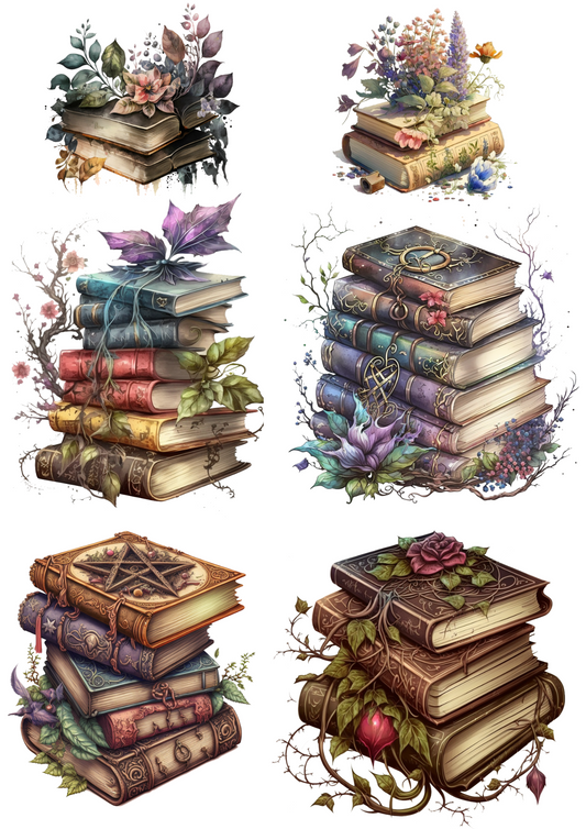 Sticker Sheet – Magic Books 2 Collage Cat No. 4134