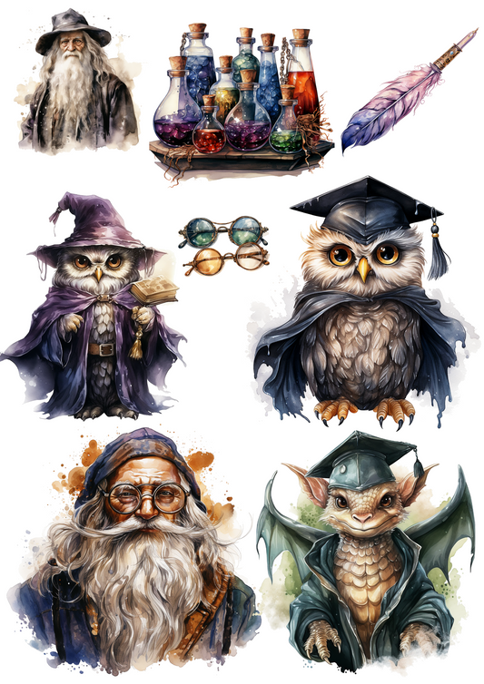 Sticker Sheet – Wizards Academy 2 Collage Collage Cat No. 4136