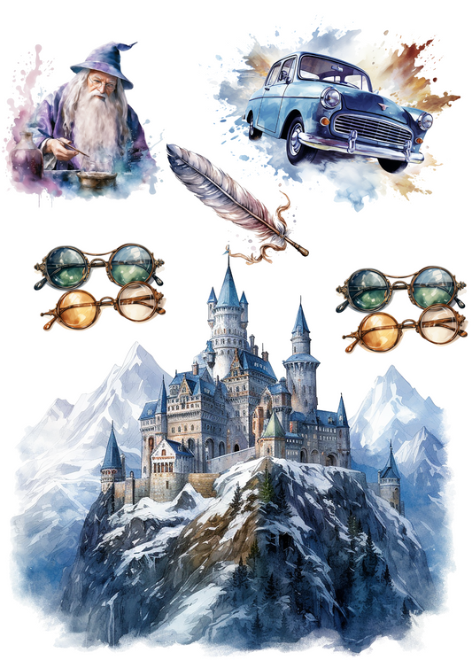 Sticker Sheet – Wizards Academy 3 Collage Collage Cat No. 4137