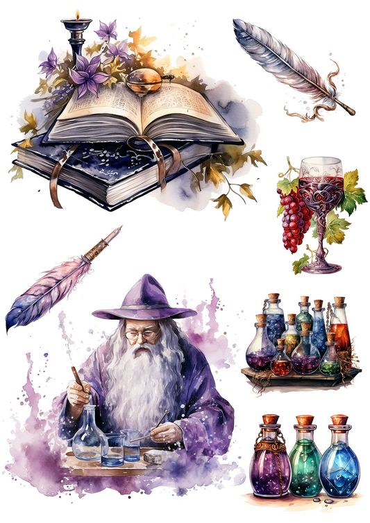 Sticker Sheet – Wizards Academy 4 Collage Collage Cat No. 4138