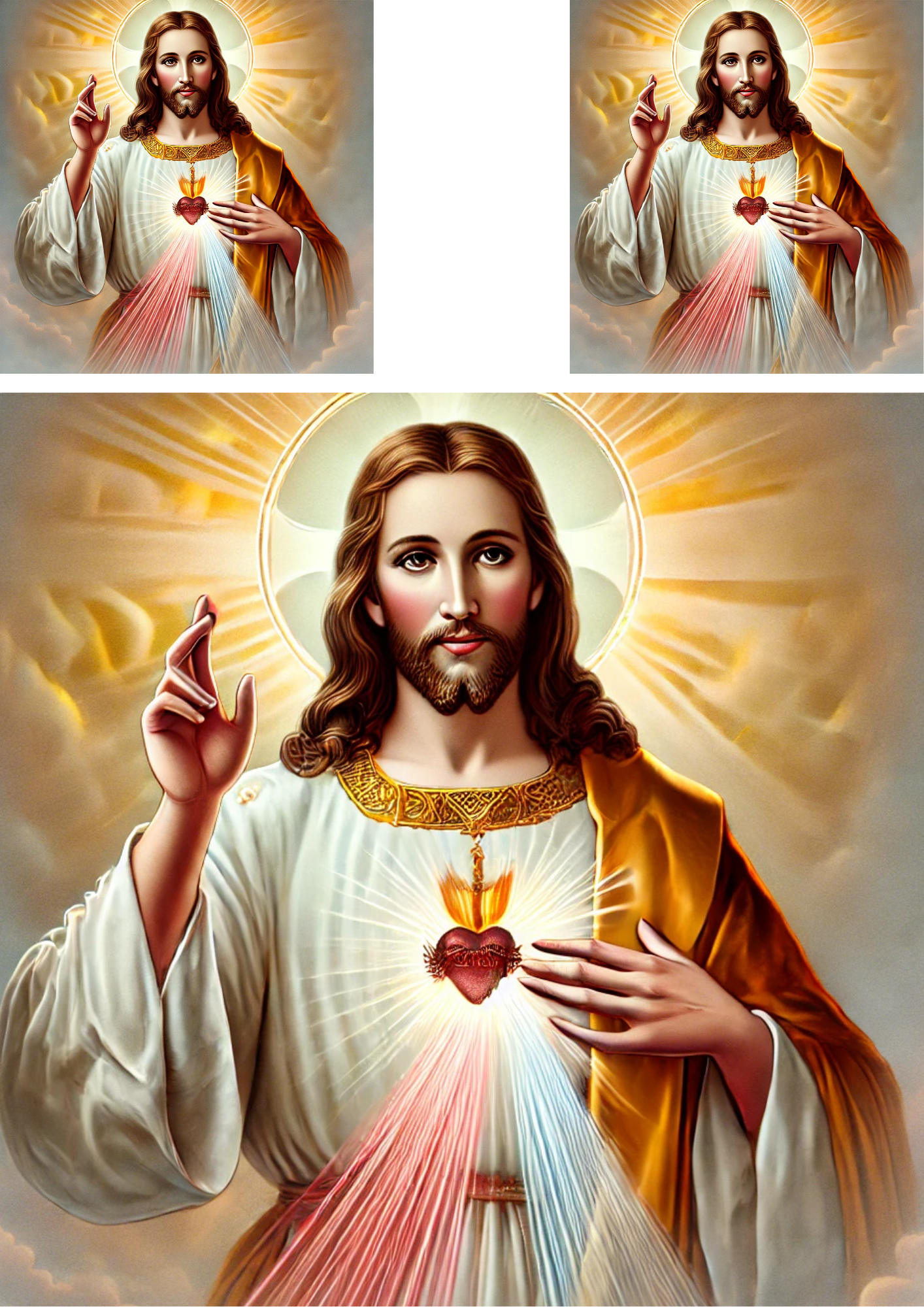 Sticker Sheet / Greeting Card – Jesus Blesses Collage Catalog No. 4243