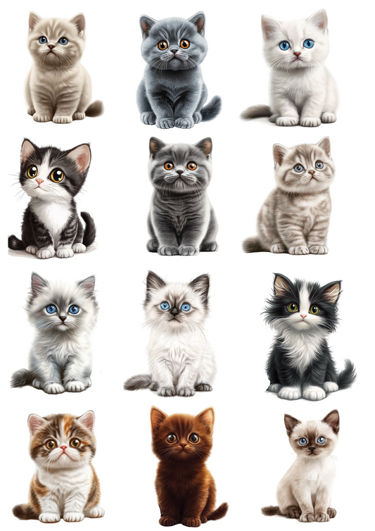 Sticker Sheet – Cats Mix 2 Collage Cat. No. 4261