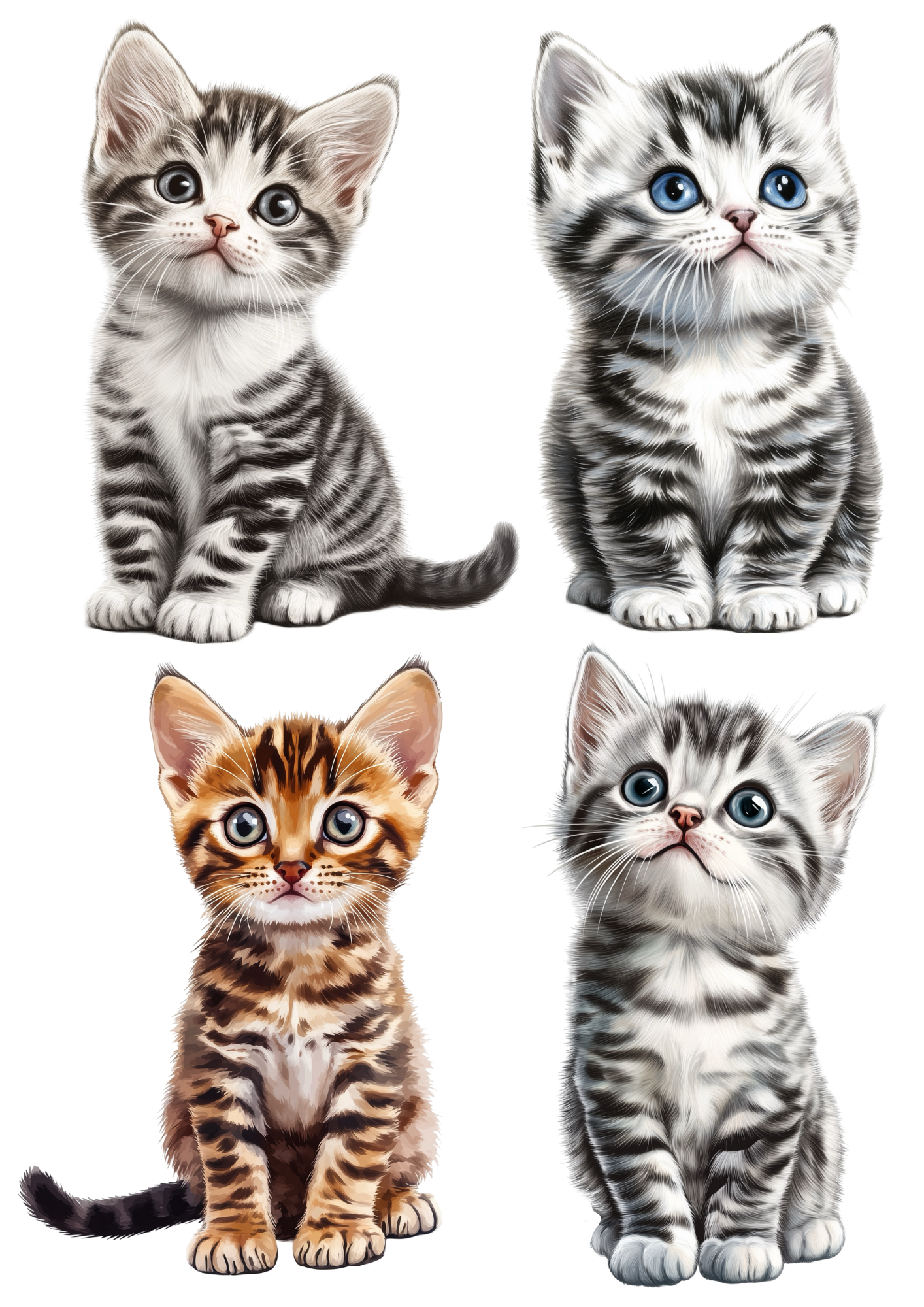 Sticker Sheet / Greeting Card – Cats Mix 3 Collage Cat. No. 4262