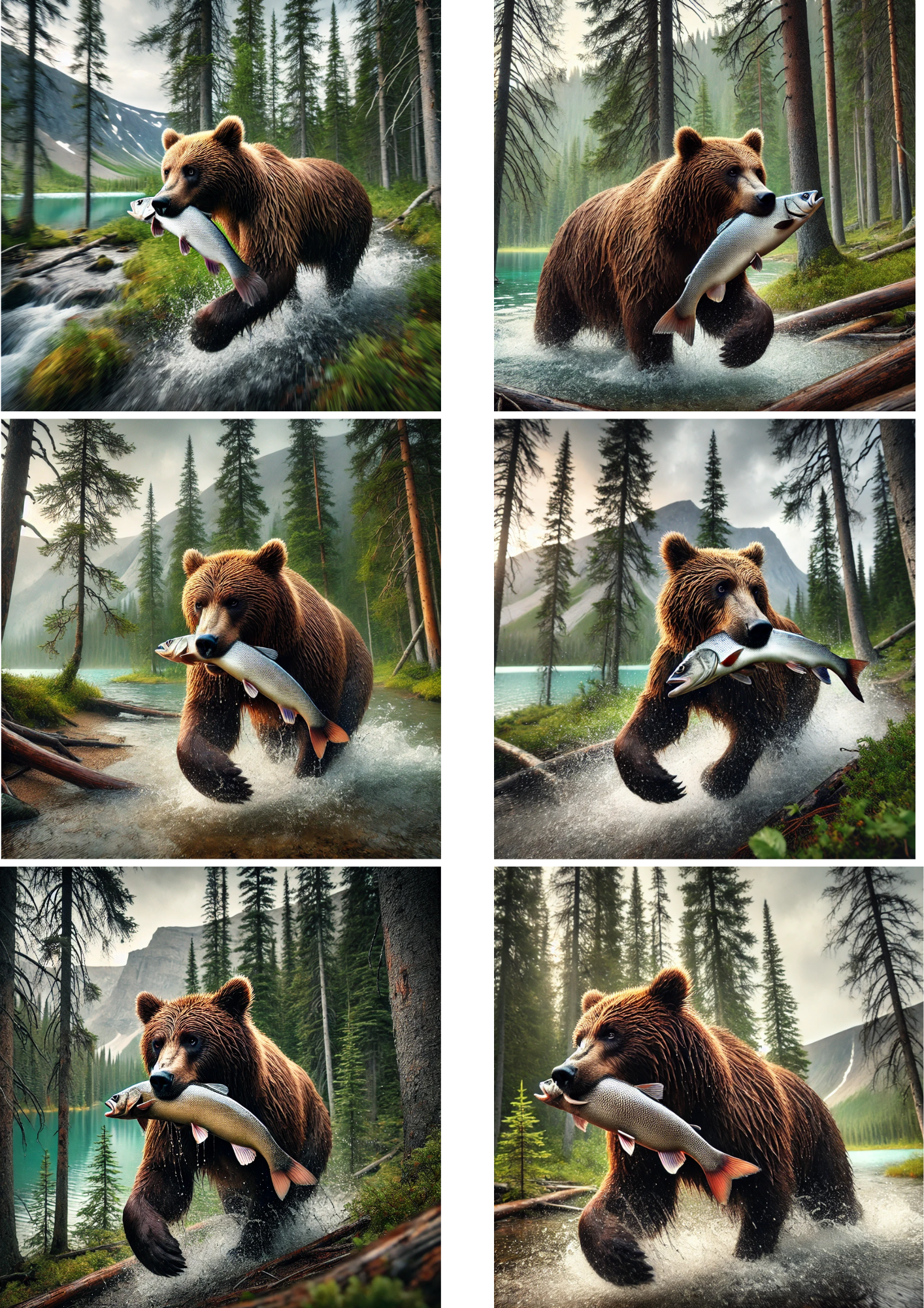 Sticker Sheet / Greeting Card – Brown Bear Collage Cat. No. 4299