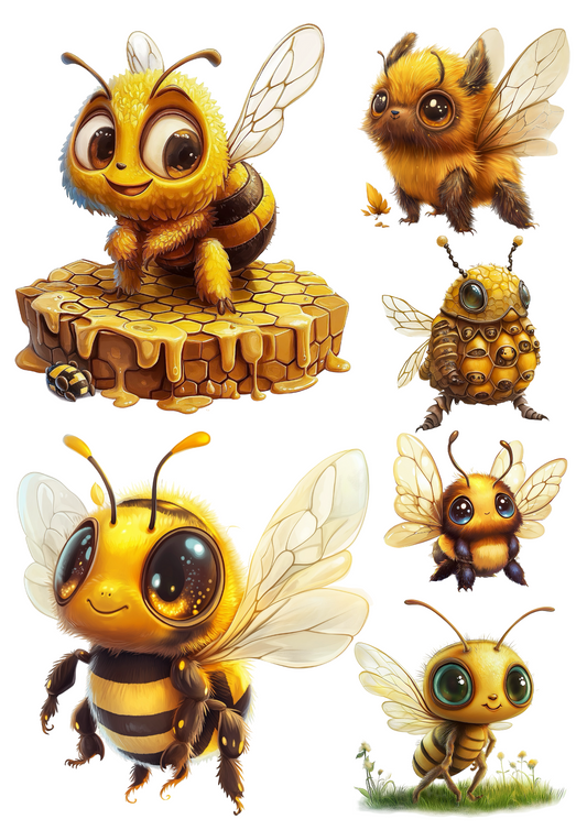 Sticker Sheet – Bees 4 Collage Cat. No. 4305