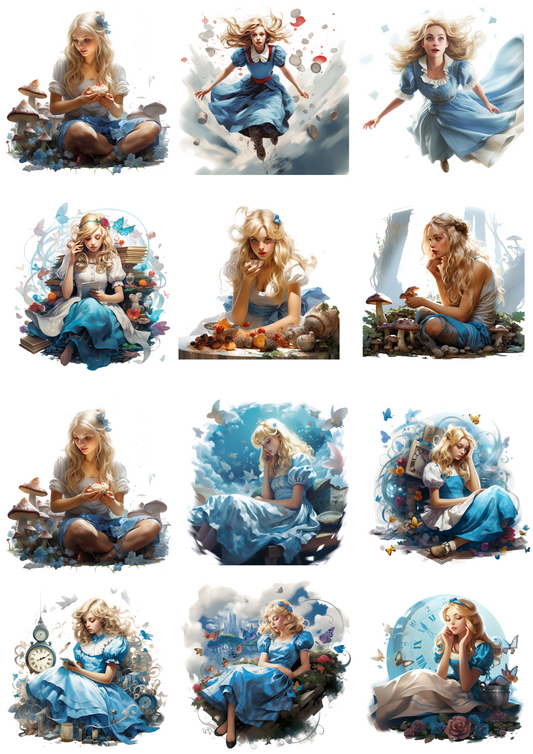 Sticker Sheet – Alice In Wonderland 3 Collage Cat. No. 4321