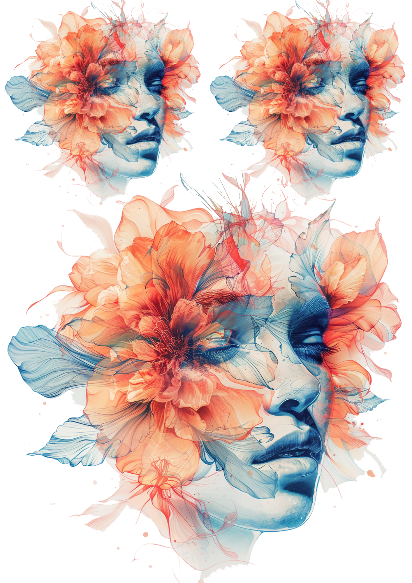 Sticker Sheet / Greeting Card – Alice In Wonderland 8 Collage Cat. No. 4327