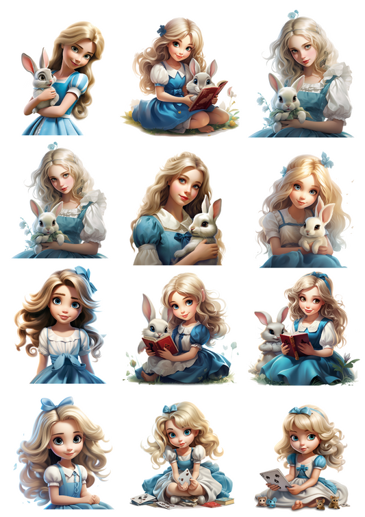 Sticker Sheet – Alice In Wonderland Collage Cat. No. 4338