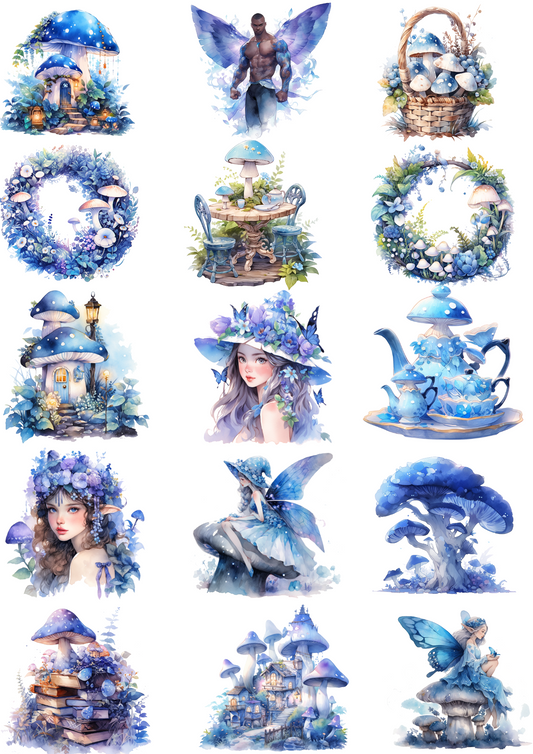 Sticker Sheet – Blue Fairyland Collage Cat. No. 4381