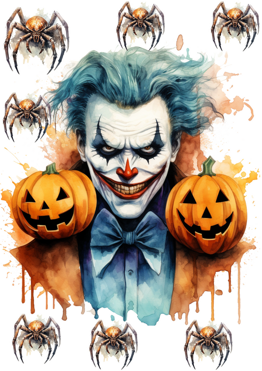 Sticker Sheet β Joker Spiders And Pumpkins Halloween Full Cat. No. 4408