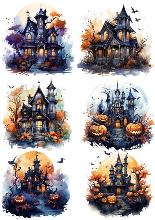 Sticker Sheet β Halloween Castles Collage Cat. No. 4412