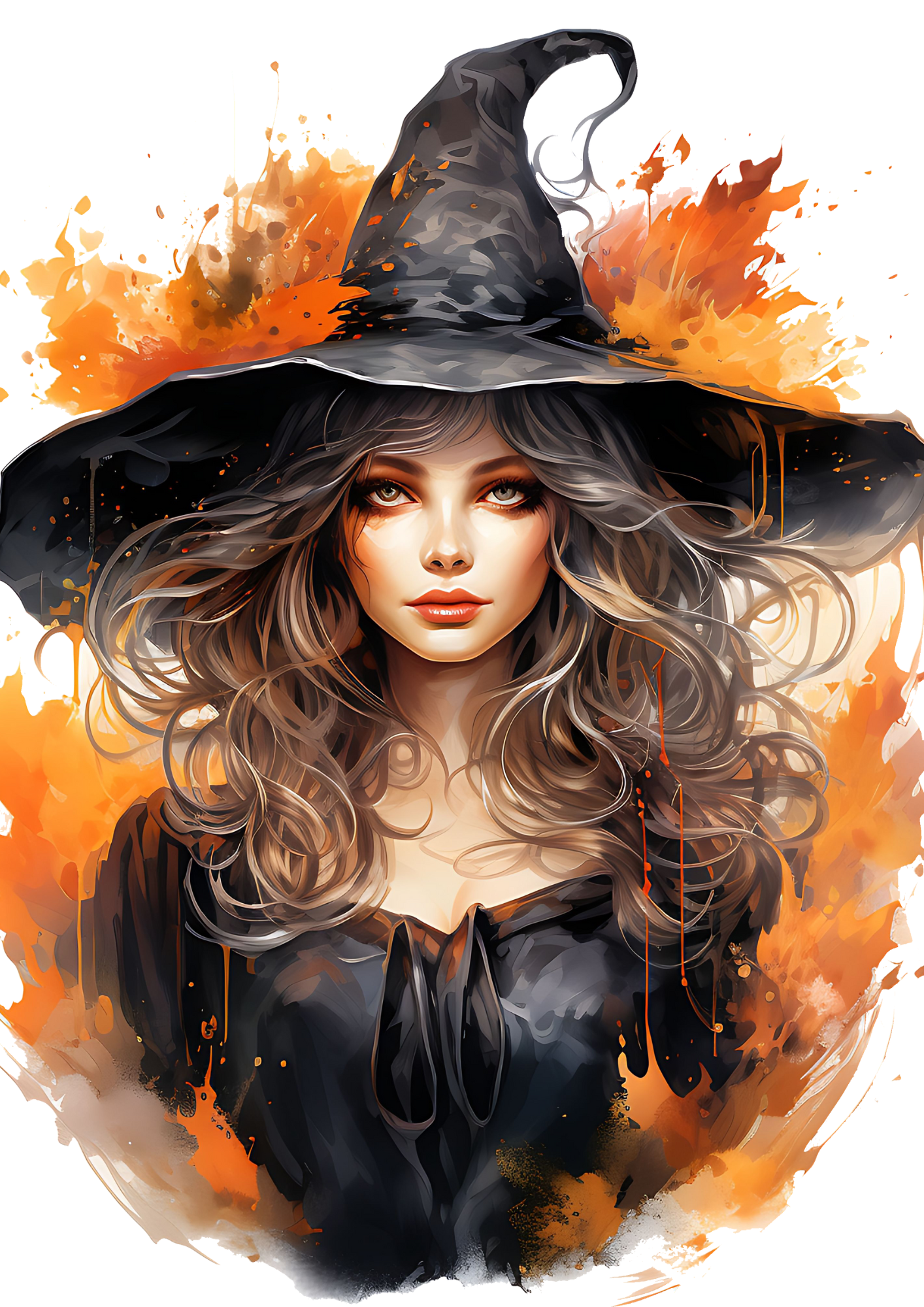 Sticker Sheet / Greeting Card – Witch Full Cat. No. 4413