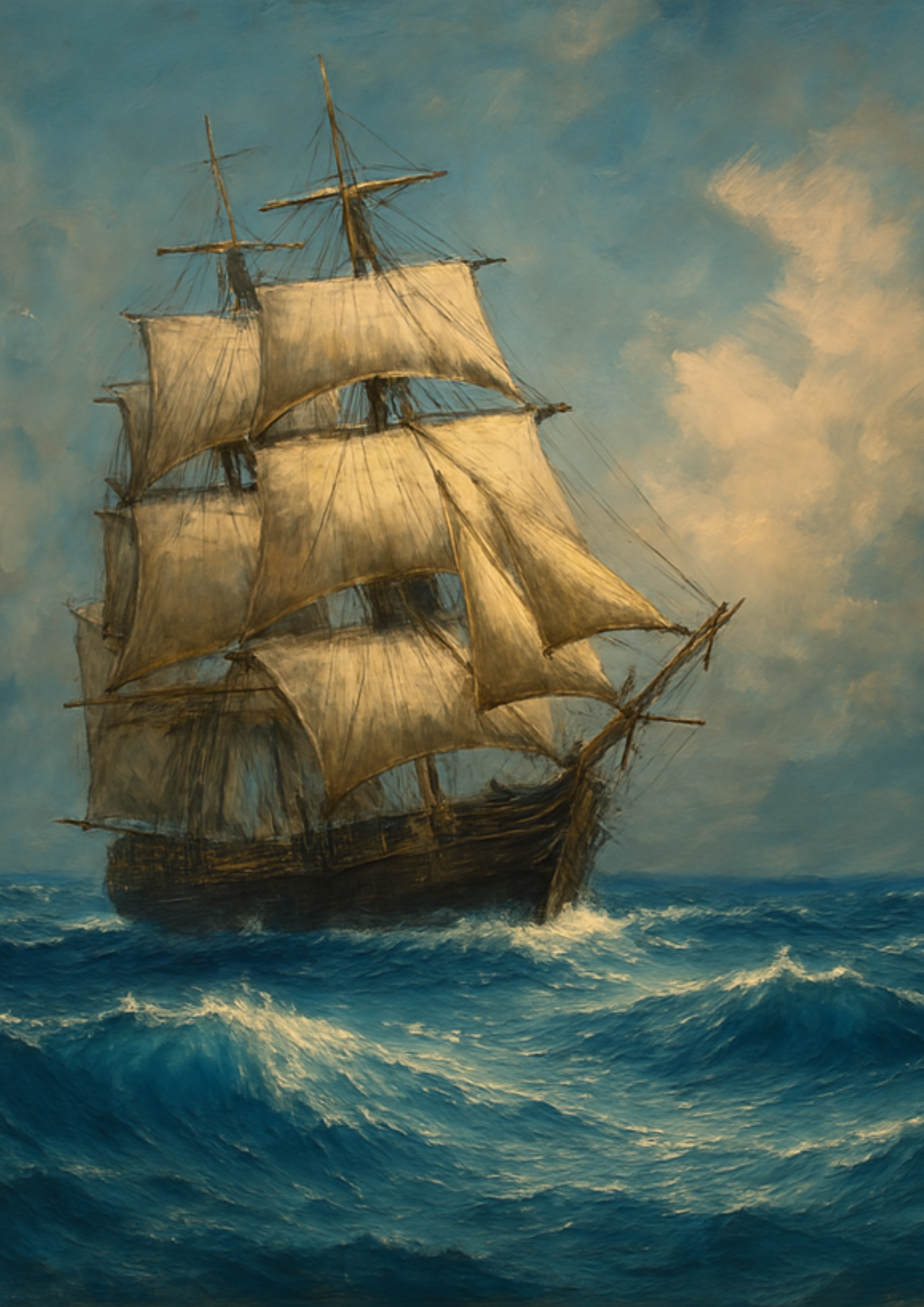 Sticker Sheet / Greeting Card – Sailing Ship Full Cat. No. 4421