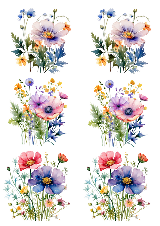 Sticker Sheet – Meadow Flowers Collage Cat. No. 4467