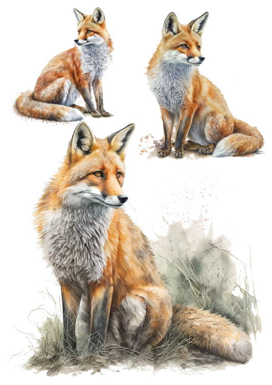 Sticker Sheet – Fox Collage Cat. No. 4508