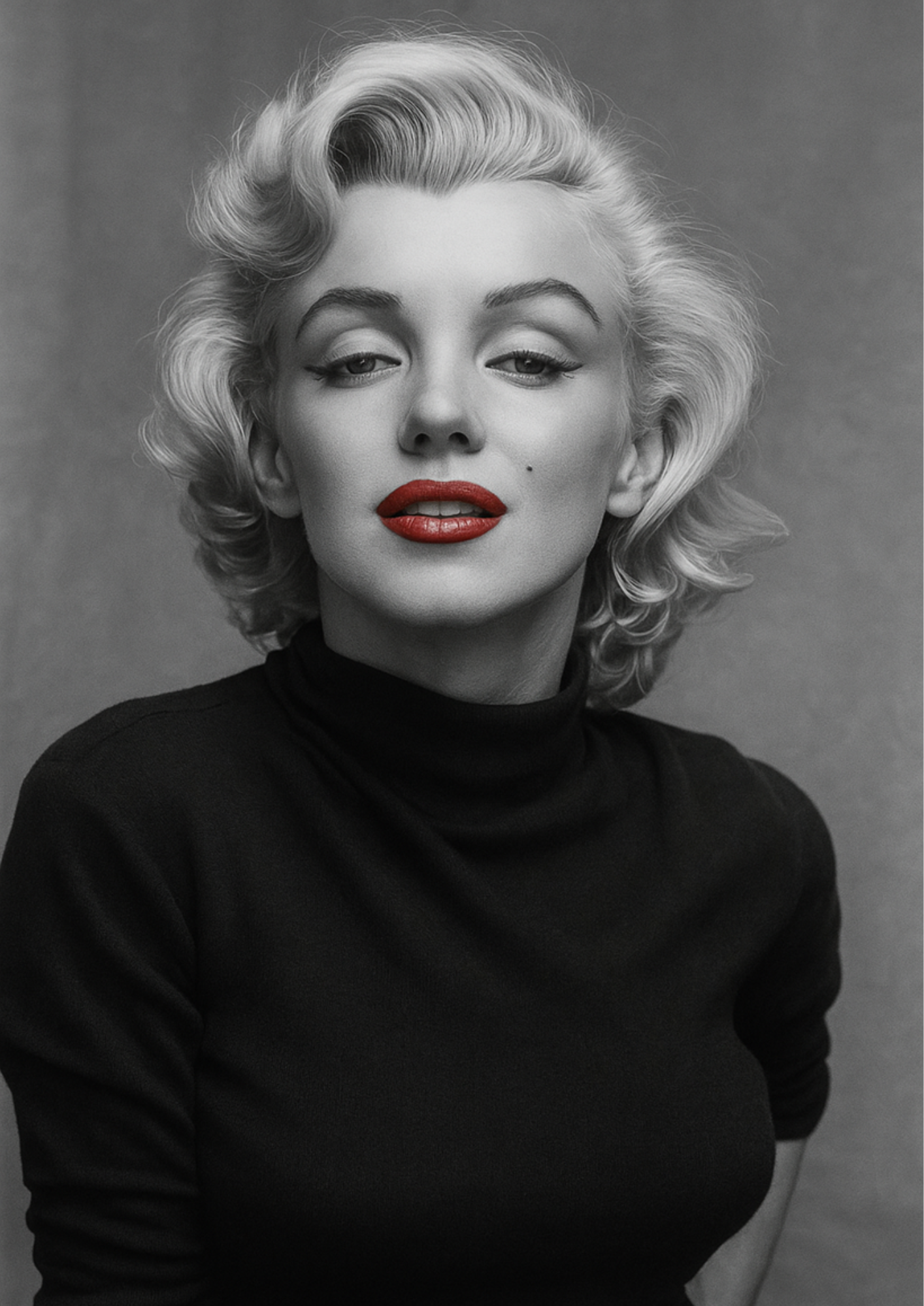 Sticker Sheet / Greeting Card – Marylin Monroe In Black Full Cat. No. 4516