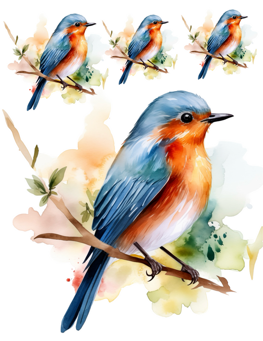 Sticker Sheet – Blue Bird Collage Cat. No. 4521