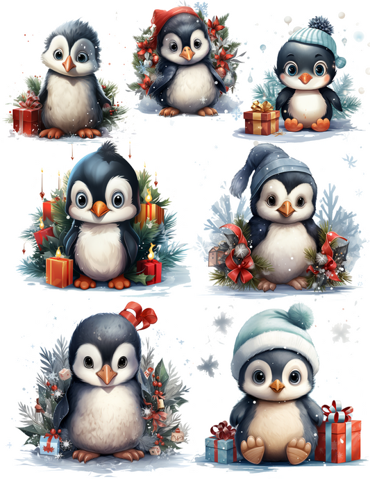 Sticker Sheet – Winter Penguin Collage Cat. No. 4531