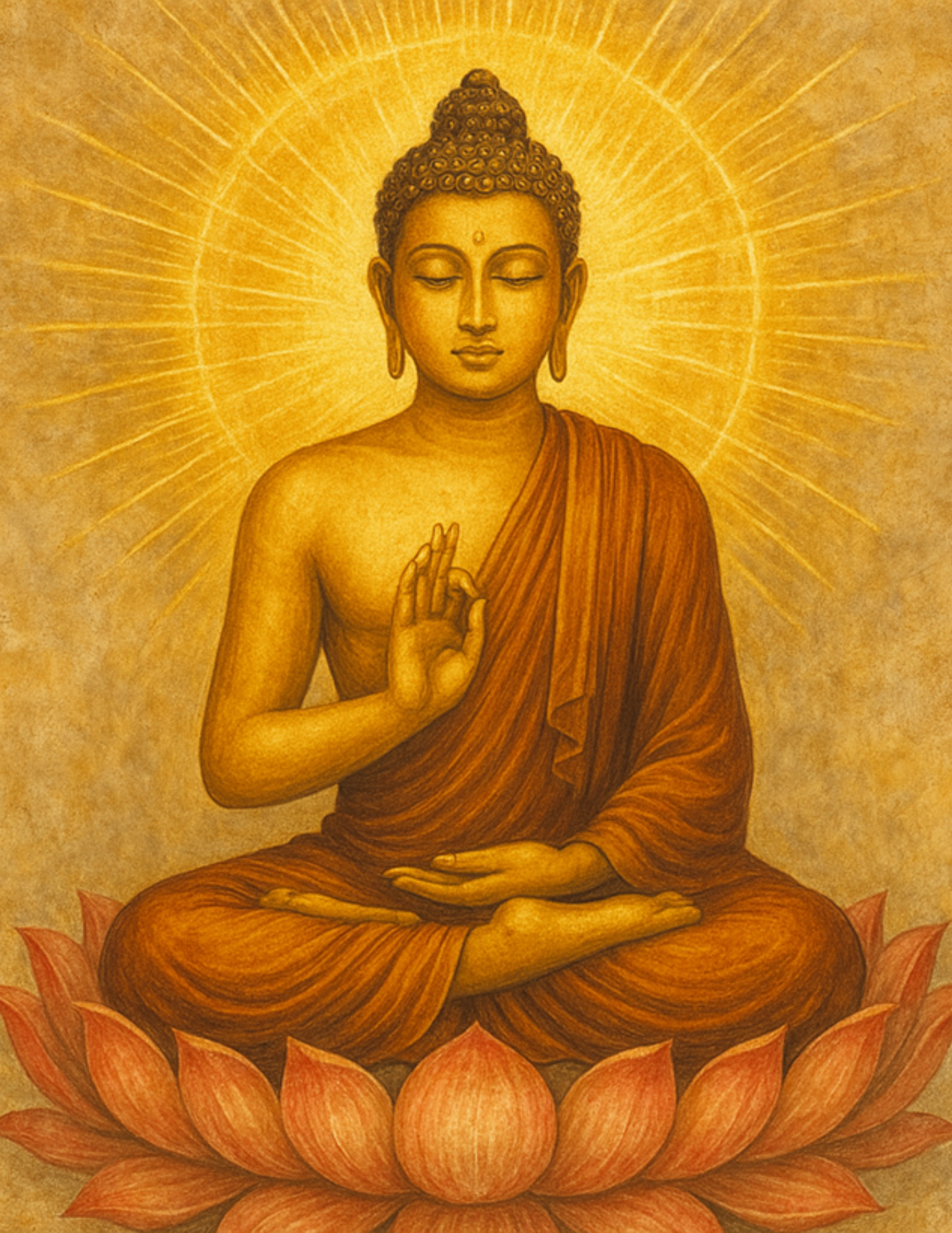 Sticker Sheet / Greeting Card – Buddha In Lotus Position Full Cat. No. 4562