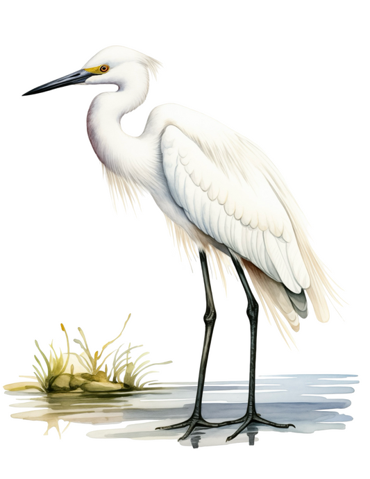 Sticker Sheet – White Heron Collage Cat. No. 4576