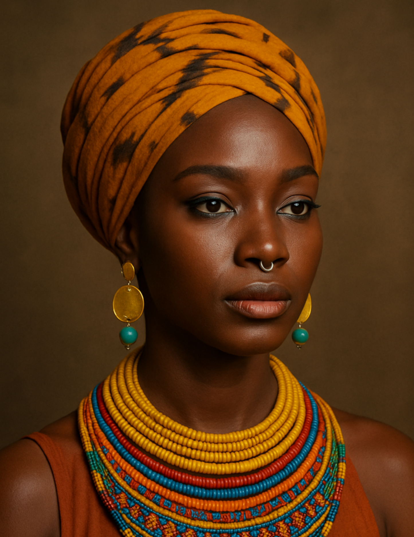 Sticker Sheet / Greeting Card – Beautiful African Woman Full Cat. No. 4582