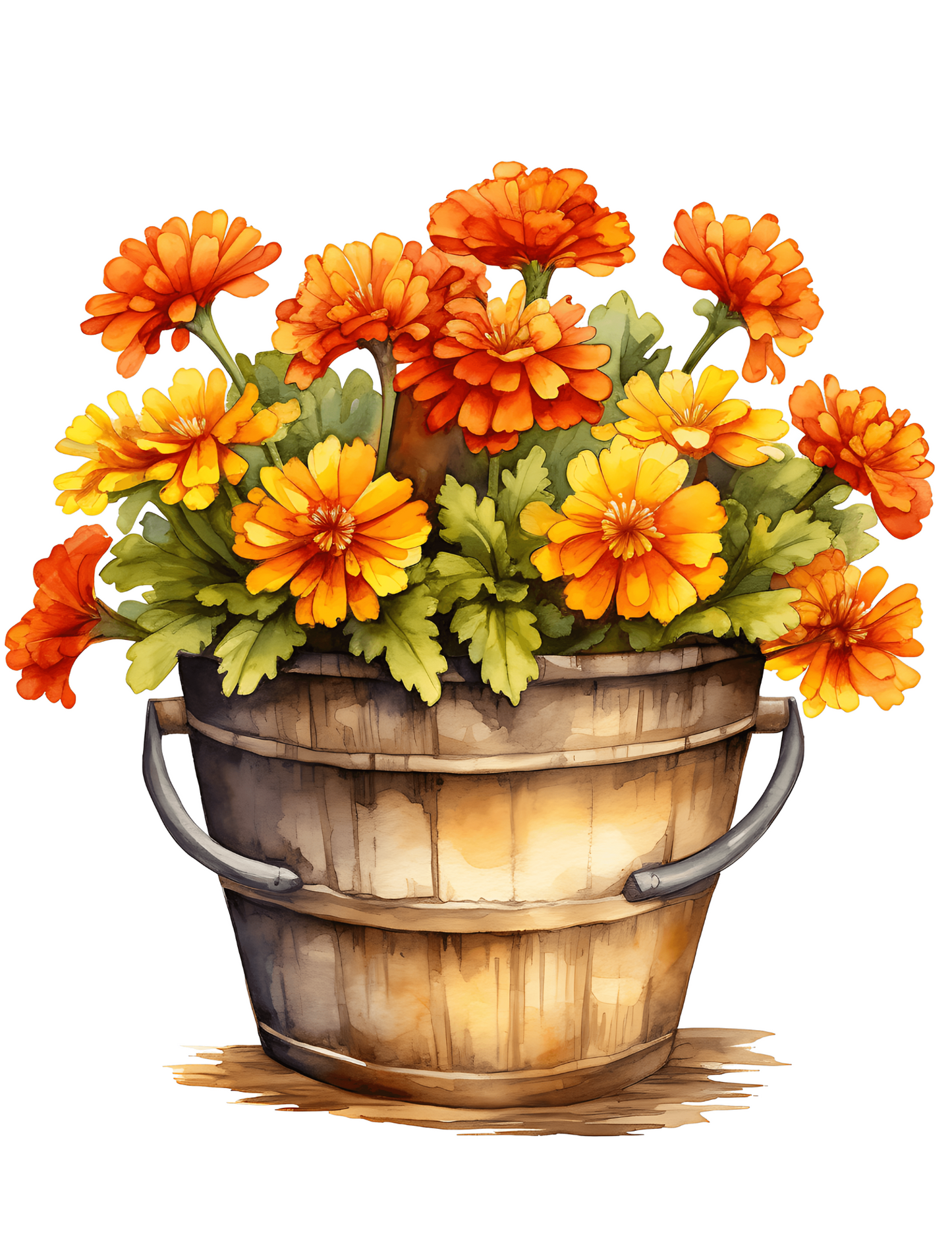 Sticker Sheet / Greeting Card – Daisies In A Decorative Pot Full Cat. No. 4588