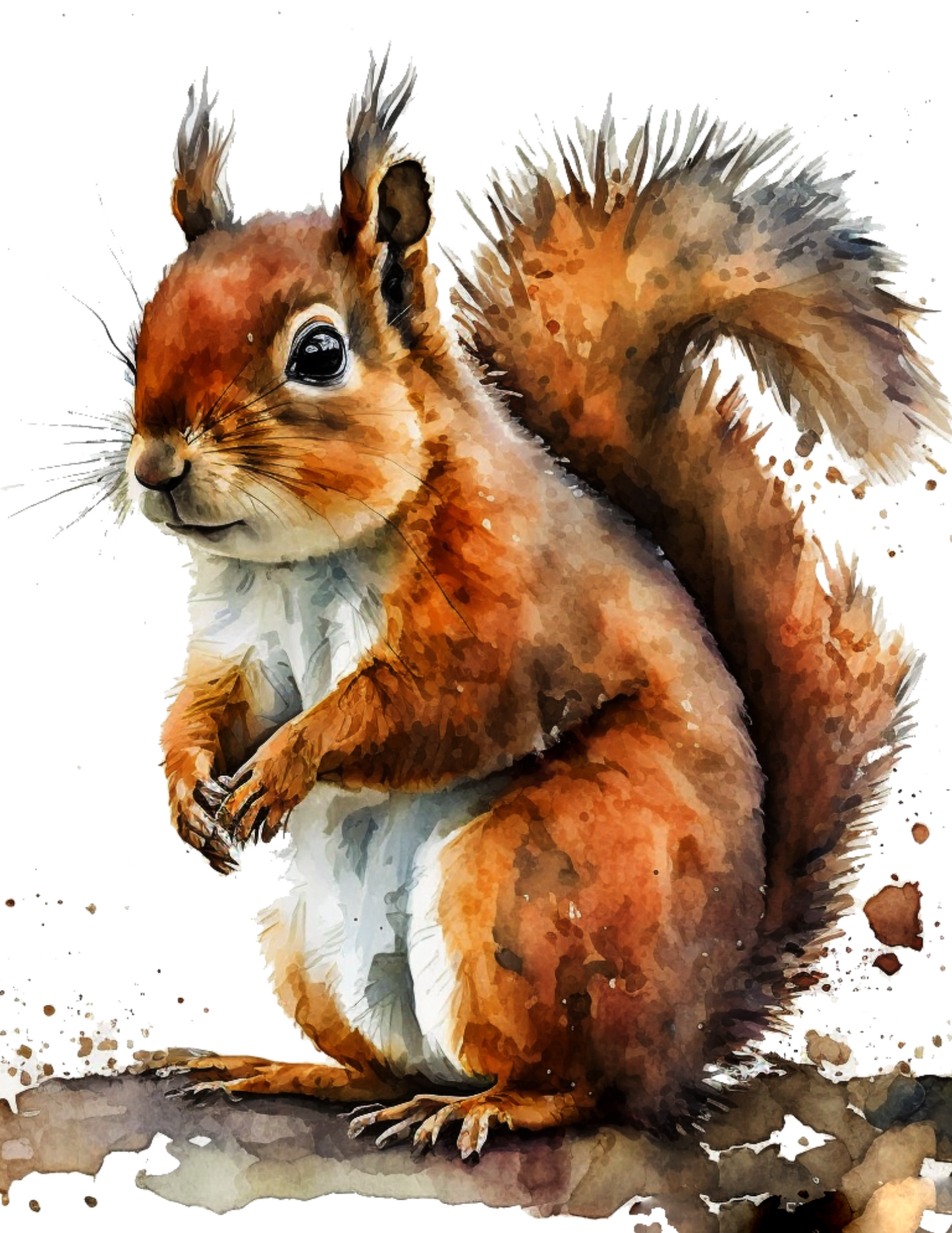 Sticker Sheet / Greeting Card – Red Squirrel Full Cat. No. 4594