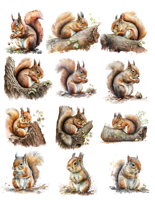 Sticker Sheet – Squirrels Collage Cat. No. 4598