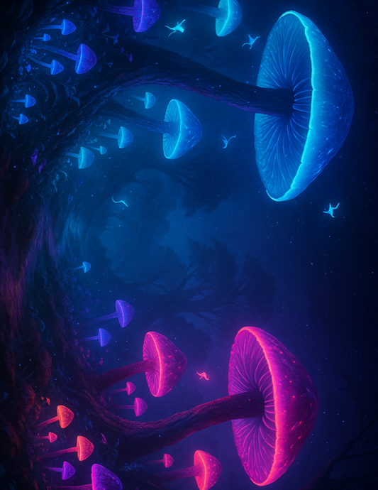 Sticker Sheet – Fluorescent Mushrooms Full Cat. No. 4609