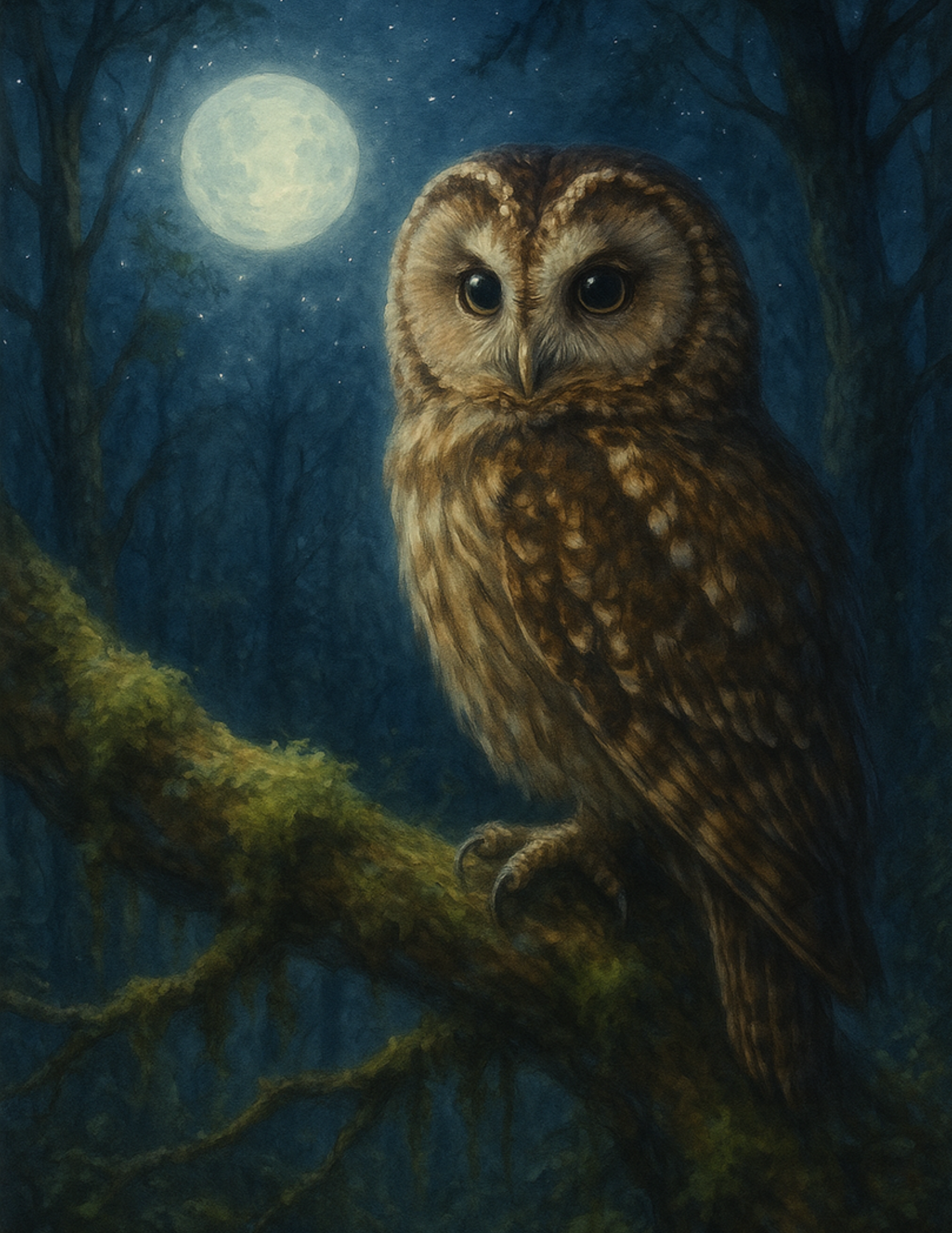 Sticker Sheet / Greeting Card – Owl Full Cat. No. 4611