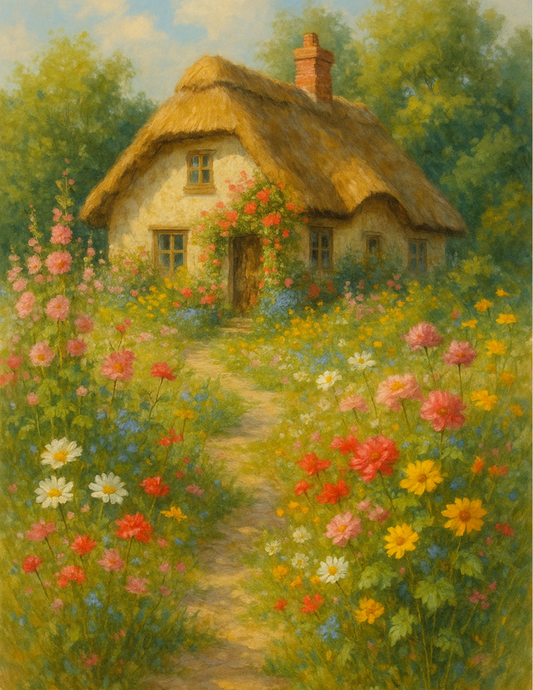 Sticker Sheet – Cottage In Flowers Full Cat. No. 4618