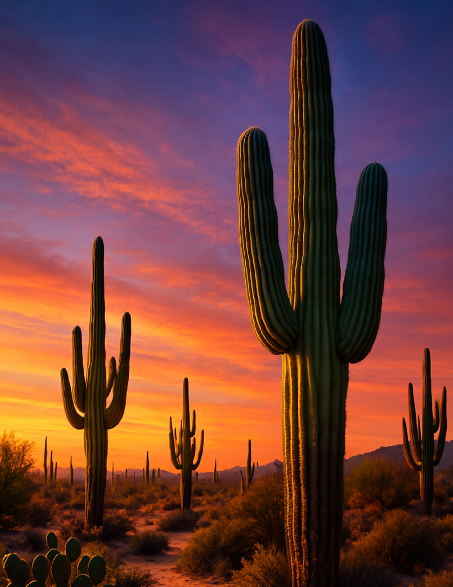Sticker Sheet / Greeting Card – Cacti On The Prairie Full Cat. No. 4619