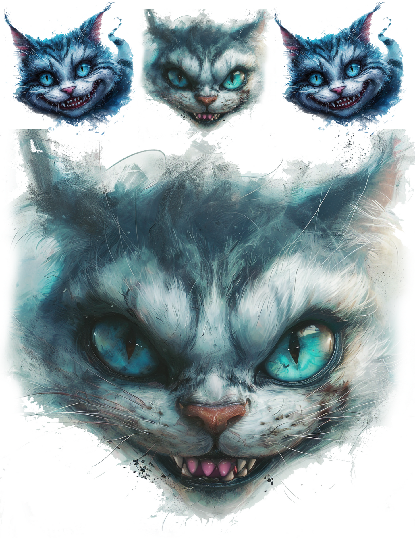 Sticker Sheet / Greeting Card – Alice In Wonderland Cheshire Cat Cat. No. 4626