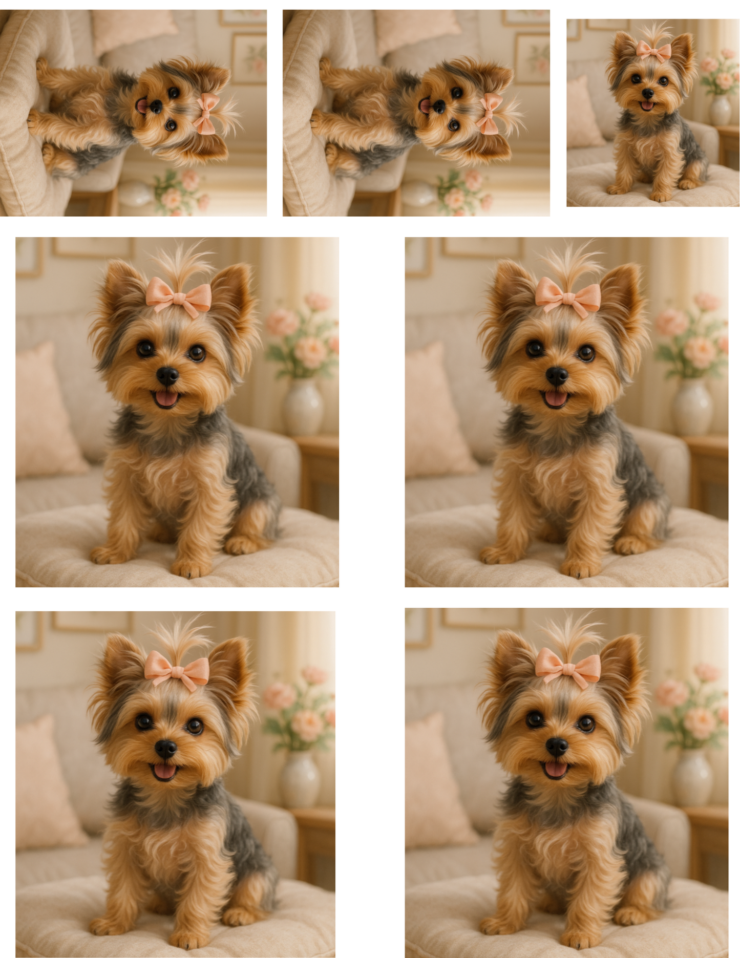 Sticker Sheet / Greeting Card – York With Bow Full Collage Cat. No. 4633