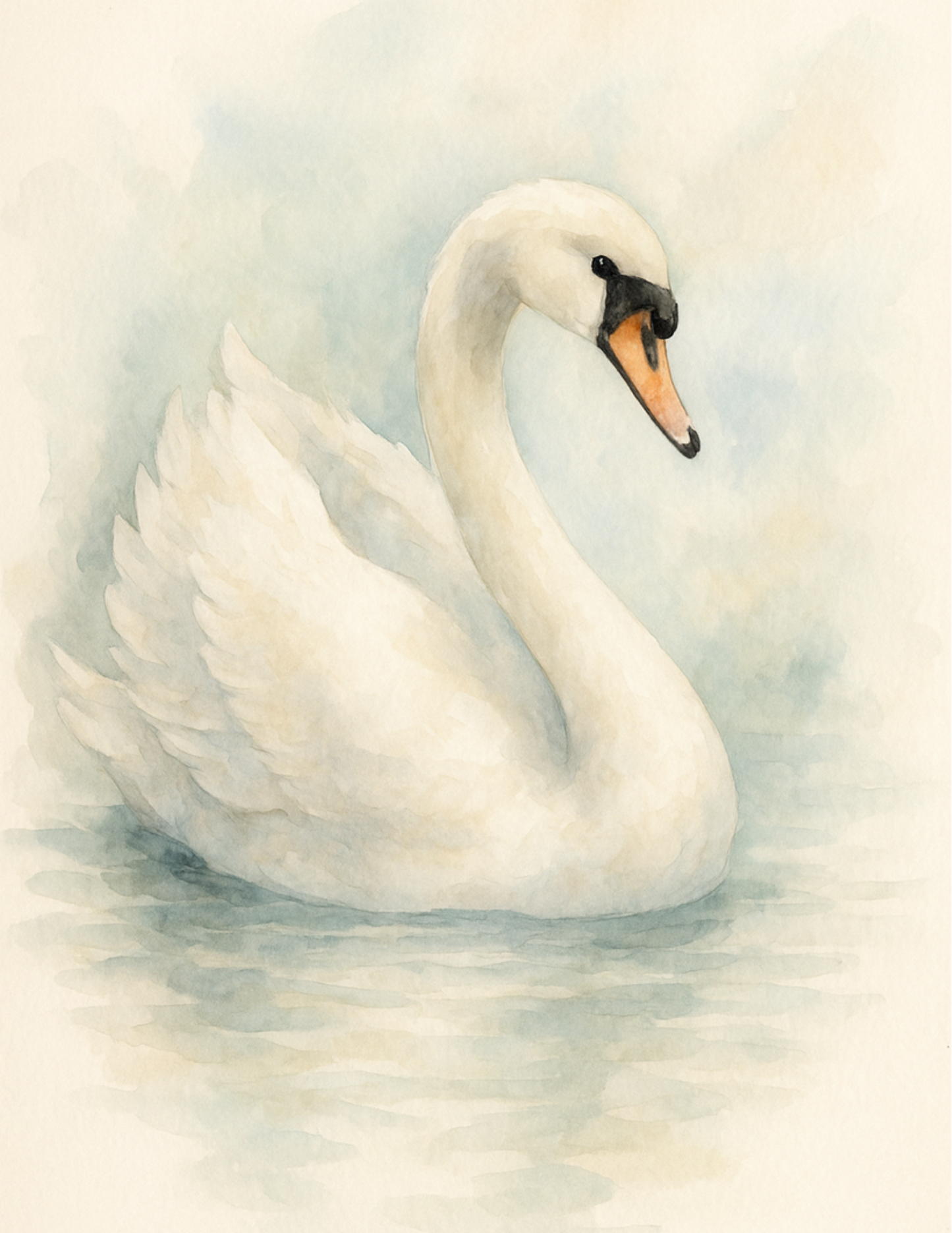 Sticker Sheet / Greeting Card – Swan Full Cat. No. 4645