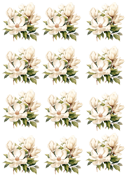 Sticker Sheet – Magnolia Bouquets Collage Cat. No. 4669