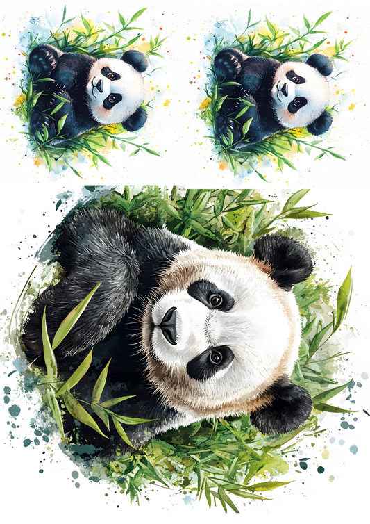 Sticker Sheet – Panda In Bamboo Collage Cat. No. 4676