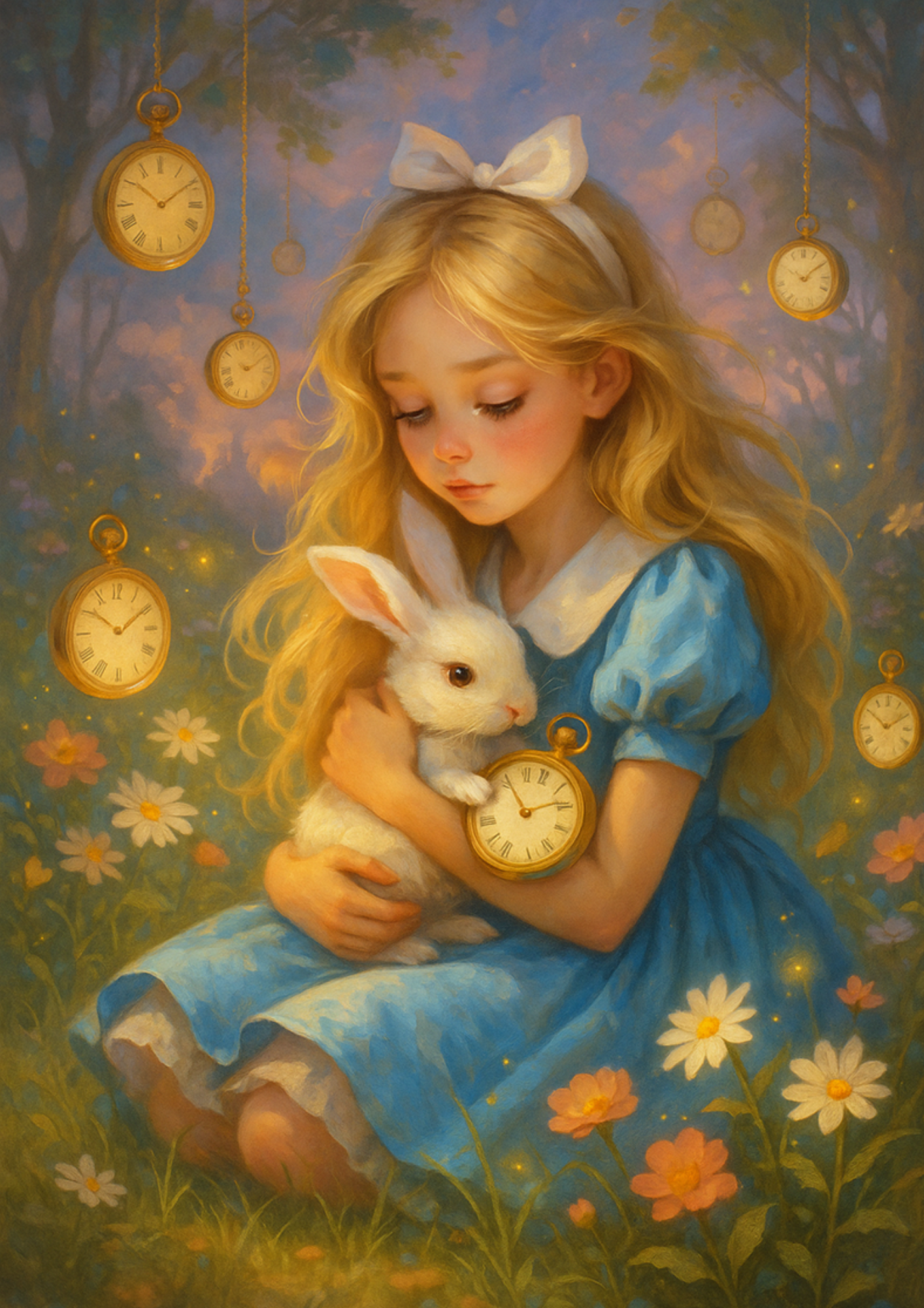 Sticker Sheet – Alice In Wonderland Cuddles The White Rabbit Full Cat. No. 4682