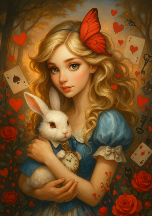 Sticker Sheet – Alice In Wonderland Cuddles The White Rabbit Full Cat. No. 4687