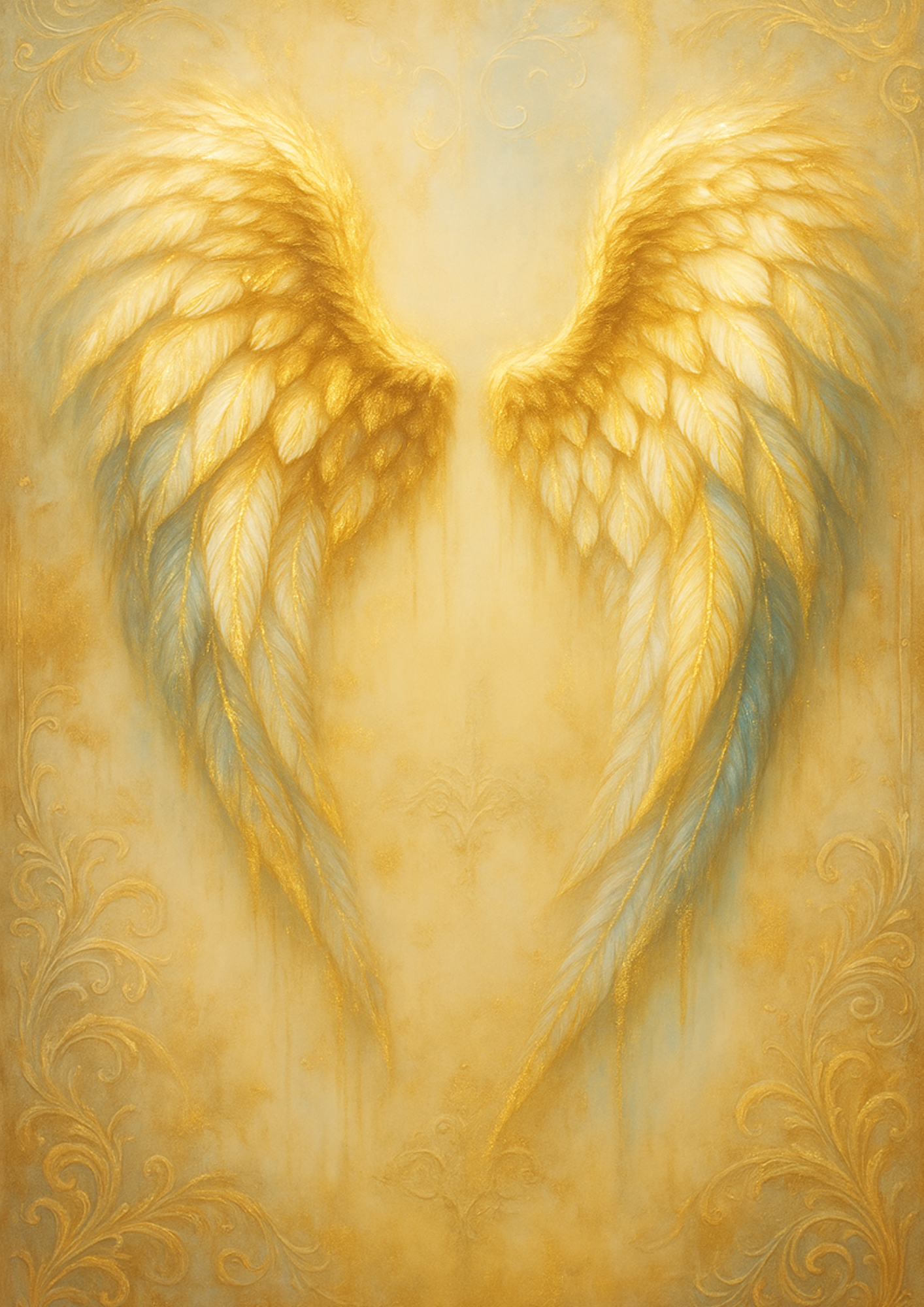 Sticker Sheet / Greeting Card – Angel Wings Shabby Chic Full Cat. No. 4735