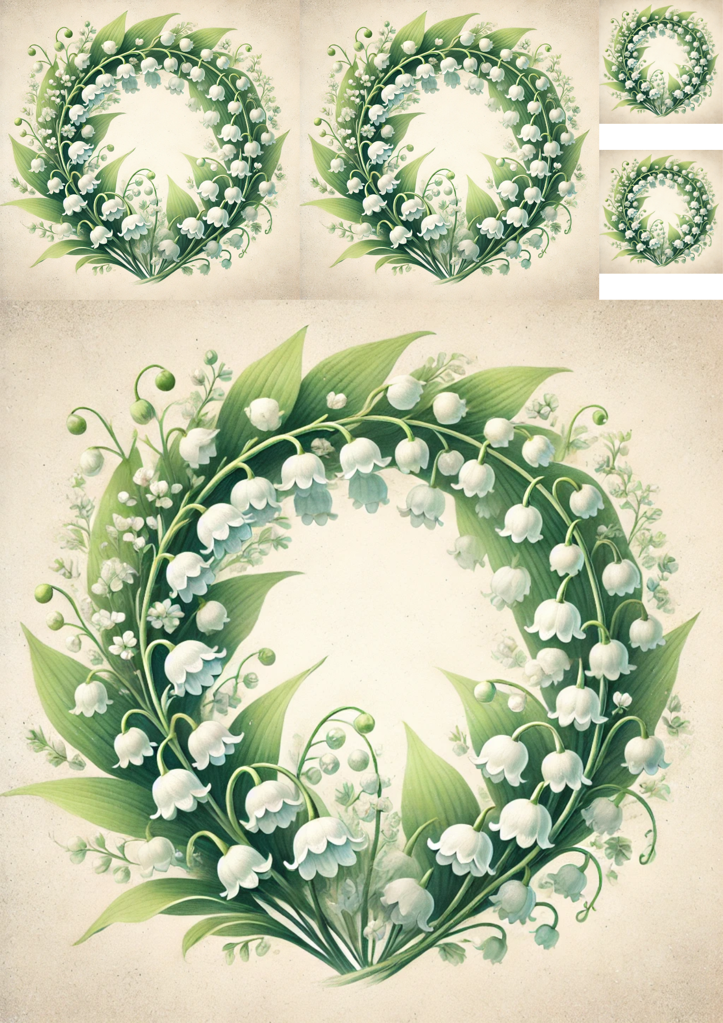 Sticker Sheet / Greeting Card – Wreath Collage Cat. No. 4816