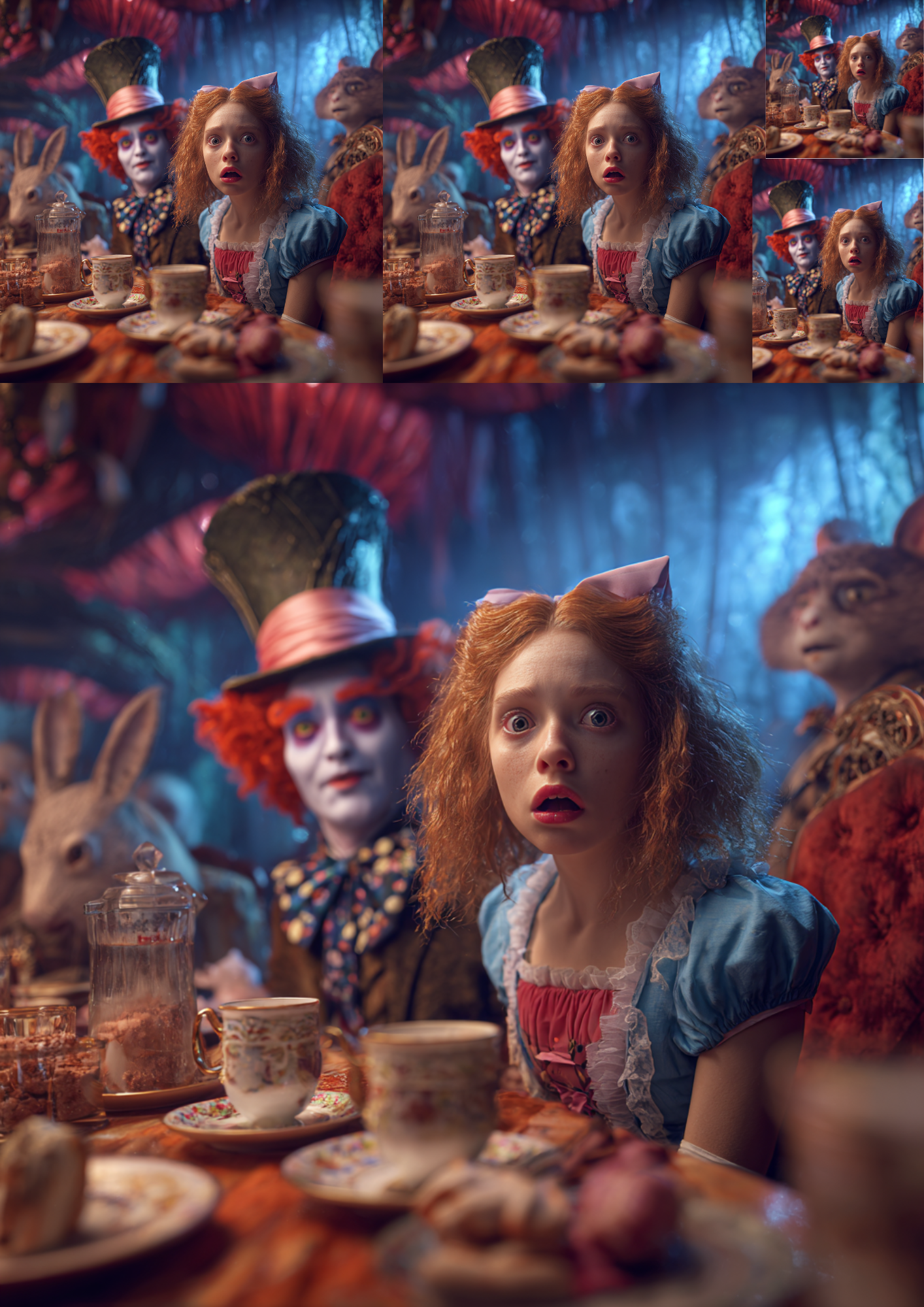 Sticker Sheet – Alice in Wonderland with the Hatter at Tea Collage Cat. No. 4831