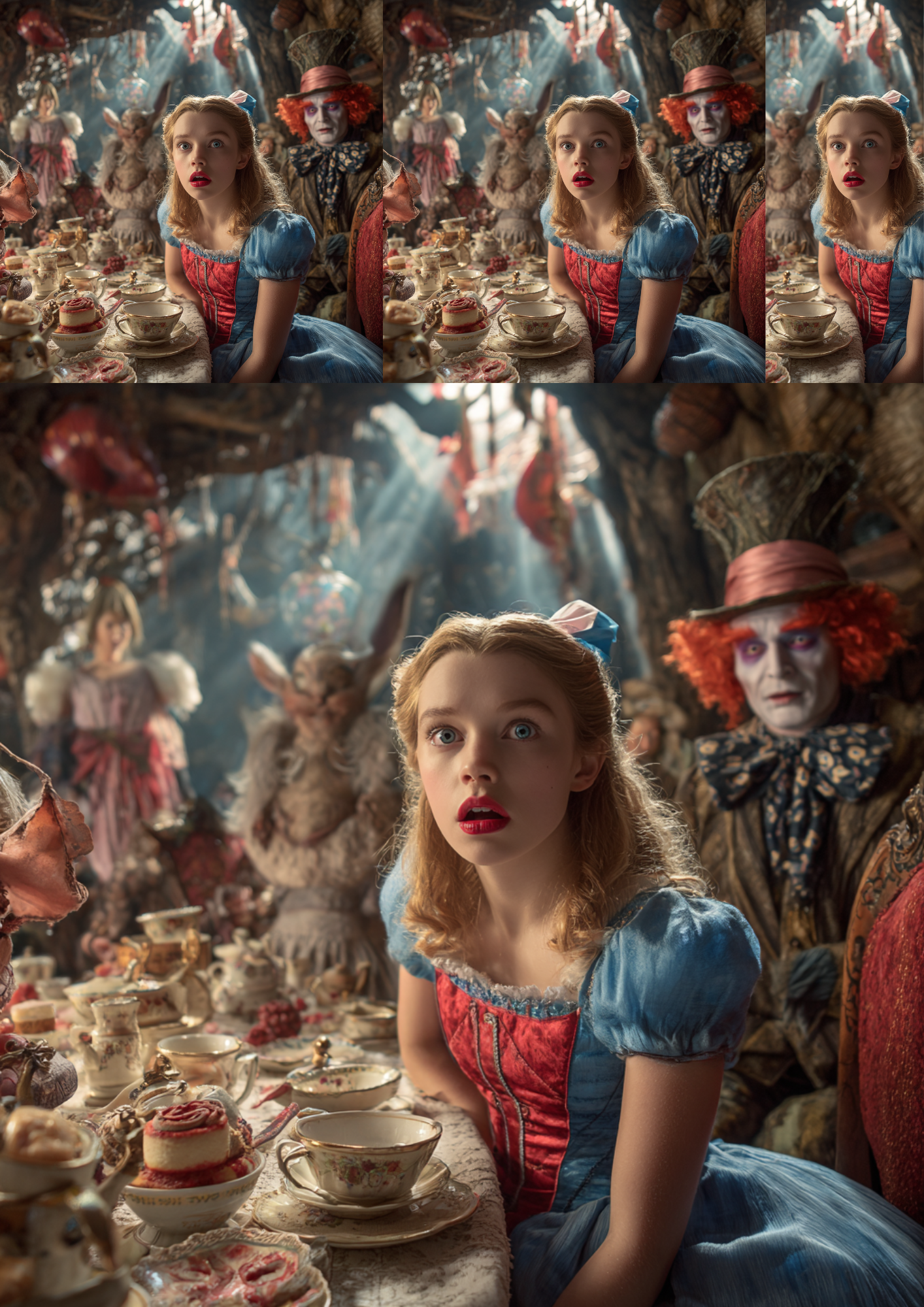 Sticker Sheet – Alice in Wonderland with the Hatter at Tea Collage Cat. No. 4832