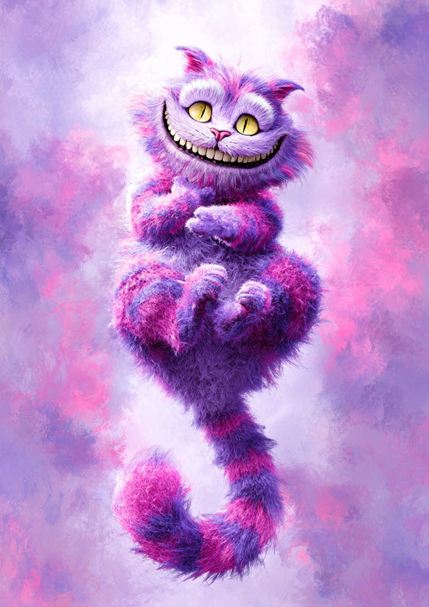 Sticker Sheet / Greeting Card – Cheshire Cat Cat Full No. 4833